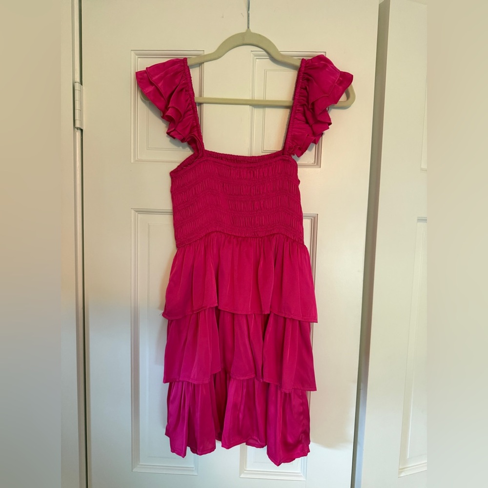 Pink Ruffled Kids Dress